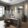 5X3 Cubicles- 51″ H- ONE MAN Glazed L Shape Office Workstations-U - 5x3 Cubicles- 51 H-