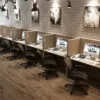 4x2 Cubicle -54″ H - 6 MAN Telemarketing Call Center Fully Fabric Workstations-U - 4x2 Cubicle -54 Telemarketing