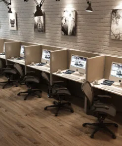 4x2 Cubicle -54″ H - 6 MAN Telemarketing Call Center Fully Fabric Workstations-U - 4x2 Cubicle -54 Telemarketing