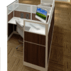 6x6 Laminated Cubicles-51″ H- 2 MAN (GLAZED QUAD) Open Space Laminated Office Workstations-V - 6x6 Laminated Cubicles-51 H-
