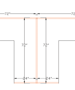 6x6 Laminated Cubicles-51″ H- 2 MAN (GLAZED QUAD) Open Space Laminated Office Workstations-V - 6x6 Laminated Cubicles-51 H- (