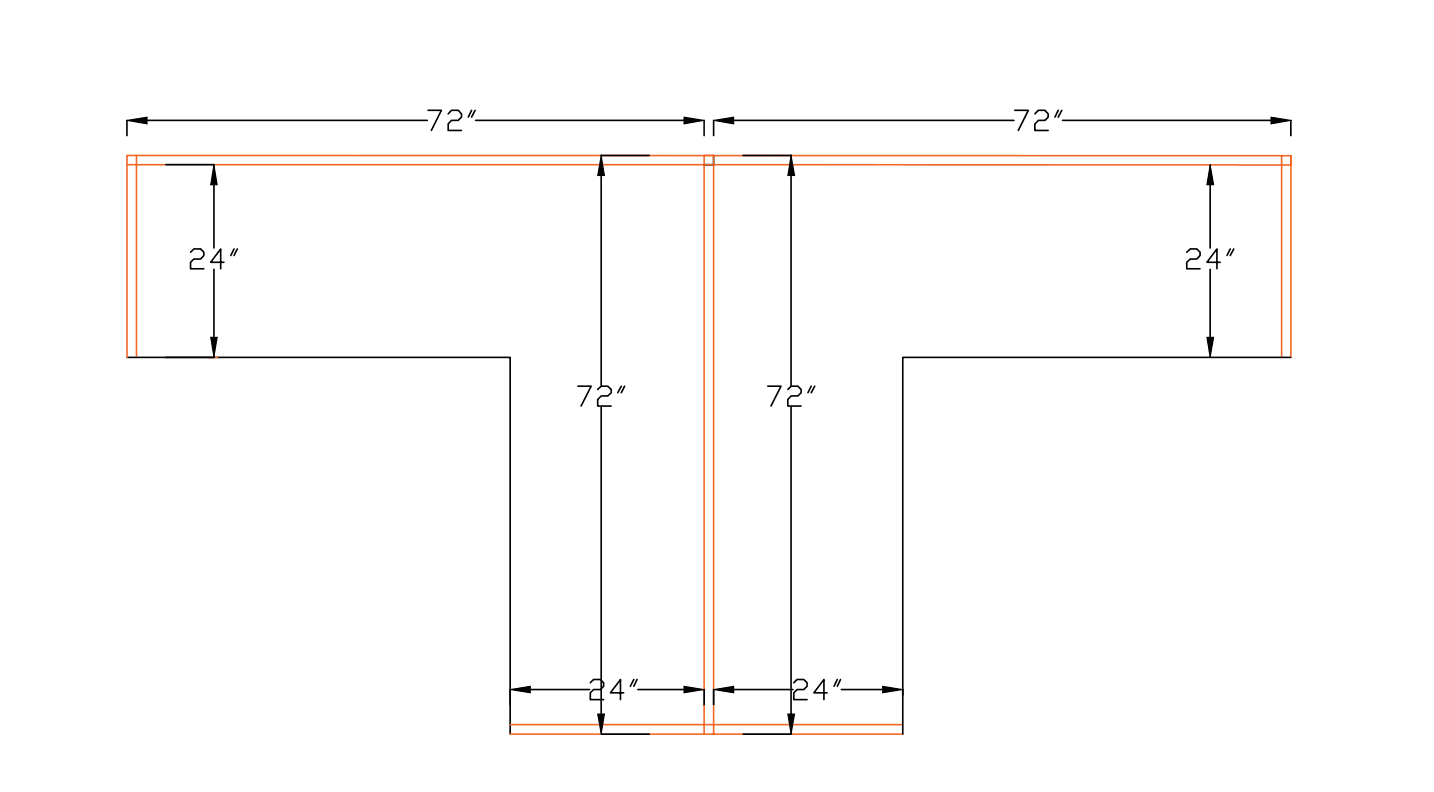 SKU-2000-56 6x6 Laminated Cubicles-51″ H- 2 MAN (GLAZED QUAD) Open Space Laminated Office Workstations-V - 6x6 Laminated Cubicles-51 H- (