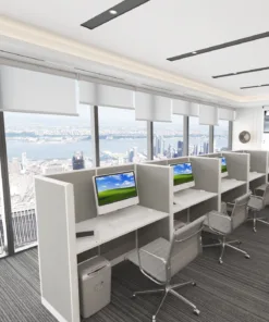 4x2 Cubicle -54″ H - 4 MAN Telemarketing Call Center Fully Fabric Workstations-U - 4x2 Cubicle -54 Telemarketing