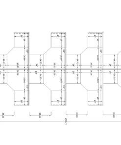 5X5 Cubicles -51″ H- EIGHT MAN U Shape glazed Office Workstations -VE - 5x5 Cubicles -51 H- (view 2)