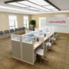 4x2 Cubicles- 51″ H -6 MAN Glazed Telemarketing Call Center Workstations-U - 4x2 Cubicles- 51 -6