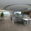 6x6 L Shape Cubicles- 51″H-4 MAN (PACKED) L Shape Glazed Office Workstations-U - 6x6 Shape Cubicles- 51