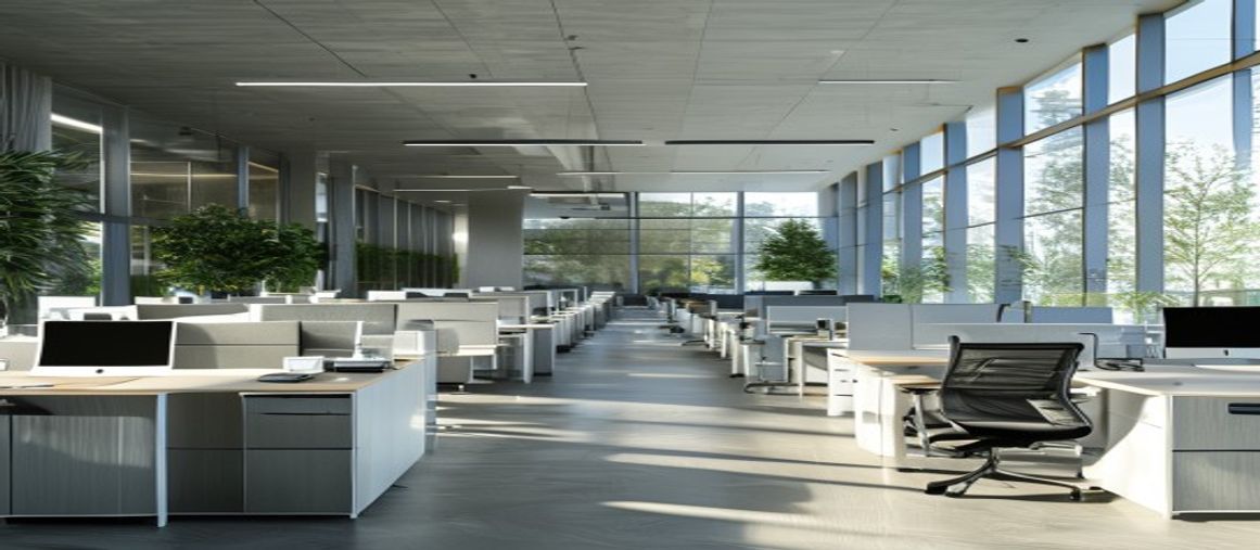 Office Cubicles Ann Arbor MI — modern open-plan office with cubicle workstations