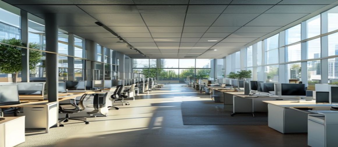 Office Cubicles Columbus GA — modern open-plan office with cubicle workstations