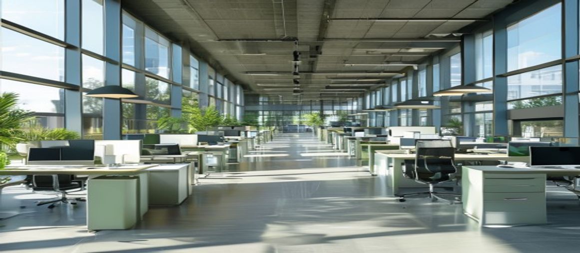 Office Cubicles Greensboro NC — modern open-plan office with cubicle workstations