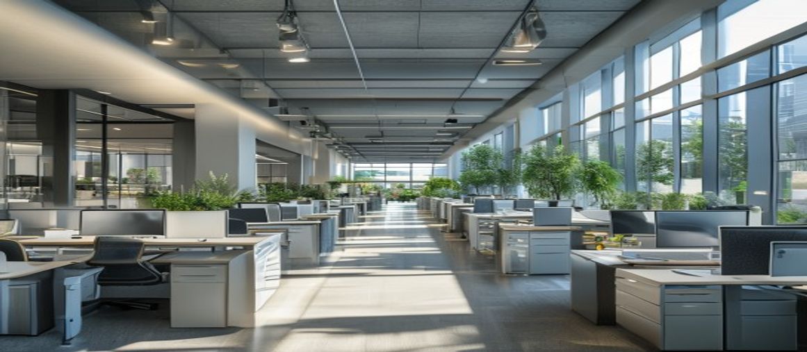 Office Cubicles Houston TX — modern open-plan office with cubicle workstations