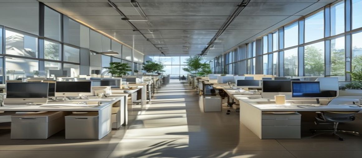 Office Cubicles Winston-Salem NC — modern open-plan office with cubicle workstations