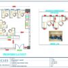 Professional office cubicle layout floor plan CS-2573 — Multi-Office Floor Plan with Kitchen & WC by Cubicles.shop