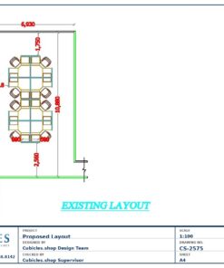 Professional office cubicle layout floor plan CS-2575 by Cubicles.shop