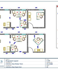 Professional office cubicle layout floor plan CS-2588 by Cubicles.shop