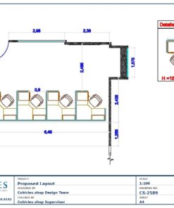 Professional office cubicle layout floor plan CS-2589 by Cubicles.shop