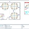 Professional office cubicle layout floor plan CS-2595 by Cubicles.shop