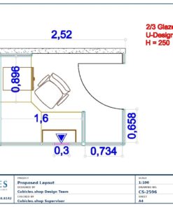 Professional office cubicle layout floor plan CS-2596 by Cubicles.shop