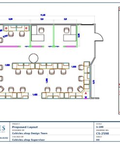 Professional office cubicle layout floor plan CS-2598 by Cubicles.shop