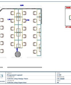 Professional office cubicle layout floor plan CS-2600 by Cubicles.shop