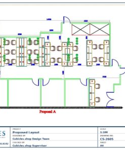 Professional office cubicle layout floor plan CS-2605 by Cubicles.shop