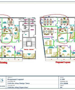 Professional office cubicle layout floor plan CS-2606 by Cubicles.shop