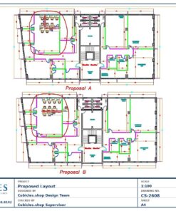 Professional office cubicle layout floor plan CS-2608 by Cubicles.shop