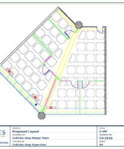 Professional office cubicle layout floor plan CS-2610 by Cubicles.shop