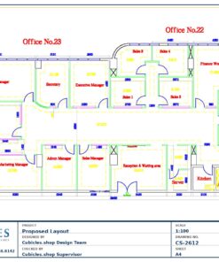 Professional office cubicle layout floor plan CS-2612 by Cubicles.shop