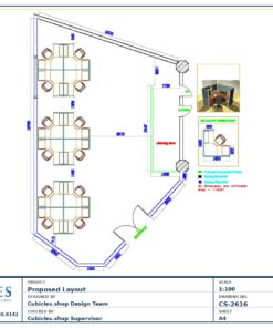 Professional office cubicle layout floor plan CS-2616 by Cubicles.shop