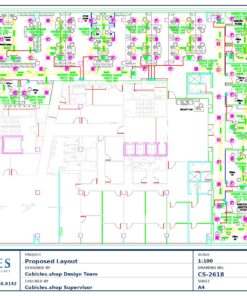 Professional office cubicle layout floor plan CS-2618 by Cubicles.shop