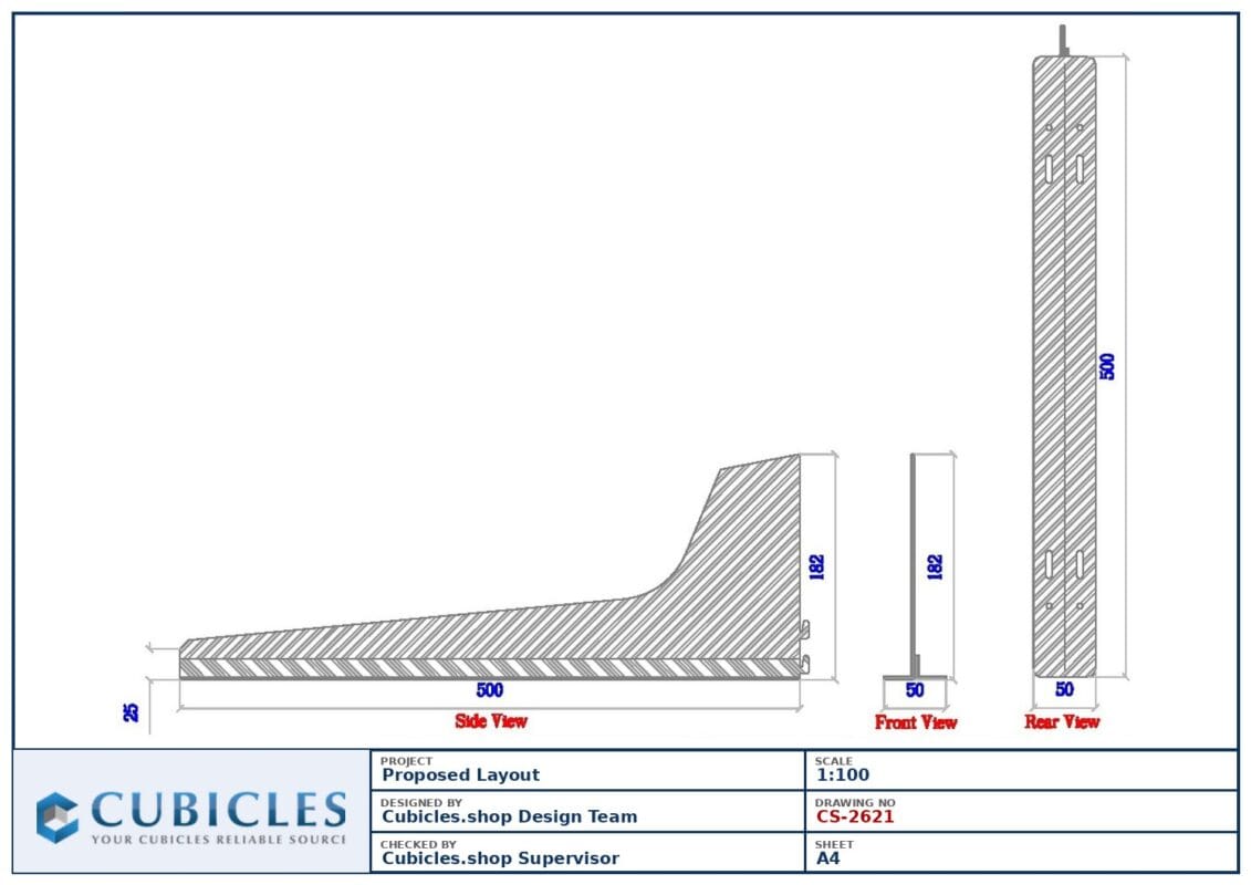 Professional office cubicle layout floor plan CS-2621 by Cubicles.shop