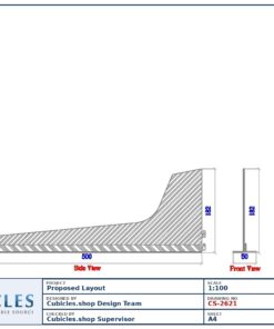 Professional office cubicle layout floor plan CS-2621 by Cubicles.shop