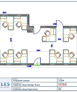 Professional office cubicle layout floor plan CS-2624 by Cubicles.shop