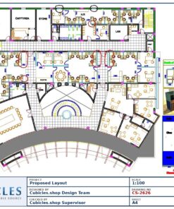 Professional office cubicle layout floor plan CS-2626 — Total Solution Office Cubicles by Cubicles.shop