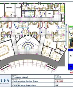 Professional office cubicle layout floor plan CS-2626 — Total Solution Office Cubicles by Cubicles.shop