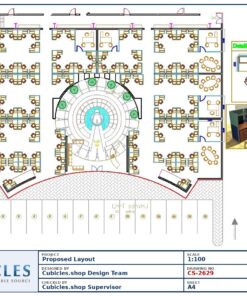Professional office cubicle layout floor plan CS-2629 by Cubicles.shop