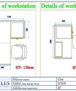 Professional office cubicle layout floor plan CS-2635 by Cubicles.shop