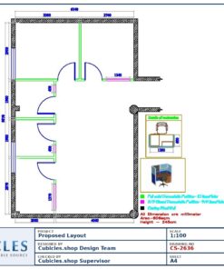 Professional office cubicle layout floor plan CS-2636 by Cubicles.shop
