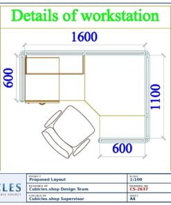 Professional office cubicle layout floor plan CS-2637 by Cubicles.shop