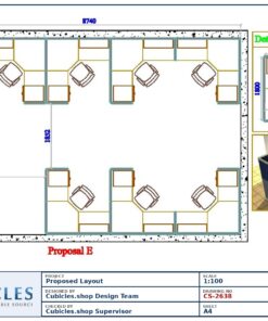 Professional office cubicle layout floor plan CS-2638 by Cubicles.shop