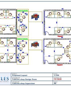 Professional office cubicle layout floor plan CS-2650 by Cubicles.shop