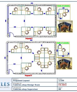 Professional office cubicle layout floor plan CS-2651 by Cubicles.shop