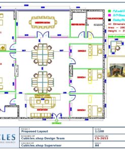 Professional office cubicle layout floor plan CS-2653 by Cubicles.shop