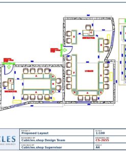 Professional office cubicle layout floor plan CS-2655 by Cubicles.shop