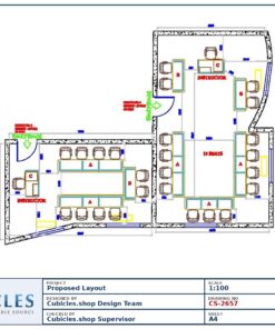 Professional office cubicle layout floor plan CS-2657 by Cubicles.shop