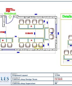 Professional office cubicle layout floor plan CS-2659 by Cubicles.shop