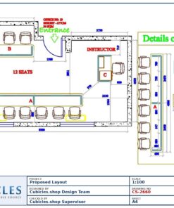 Professional office cubicle layout floor plan CS-2660 by Cubicles.shop