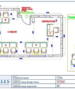 Professional office cubicle layout floor plan CS-2661 by Cubicles.shop