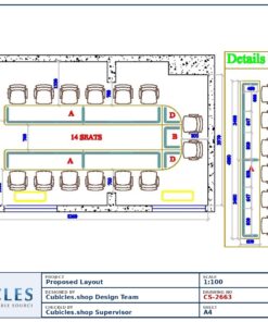 Professional office cubicle layout floor plan CS-2663 by Cubicles.shop