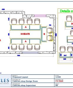 Professional office cubicle layout floor plan CS-2664 by Cubicles.shop